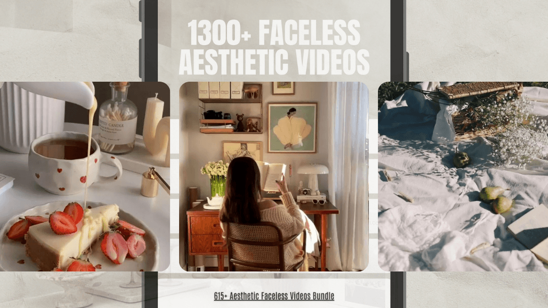 1300+ Aesthetic Faceless Video Vault w/ MRR