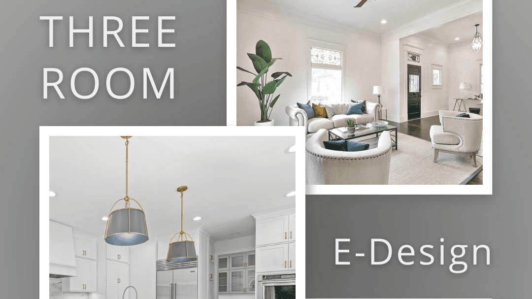 E-Design Package For Three Room with 2D Design