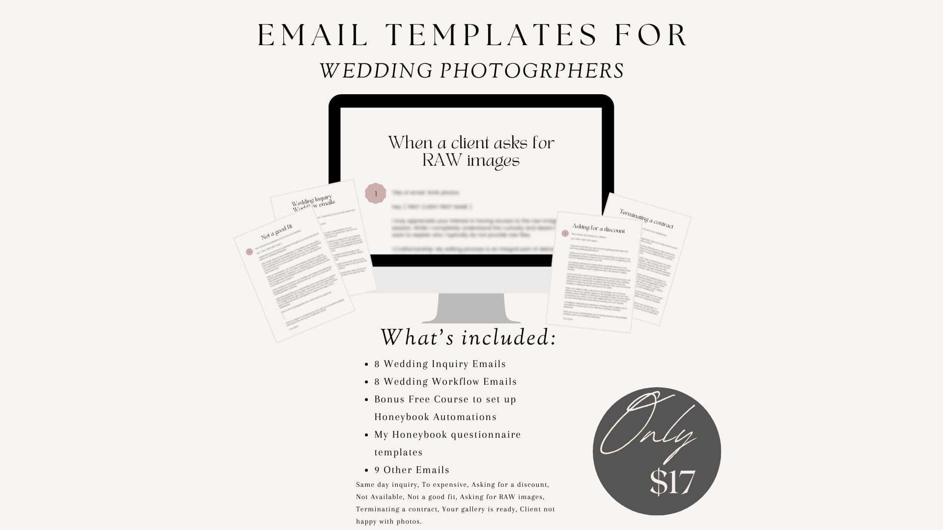 Email Templates for Wedding Photographers