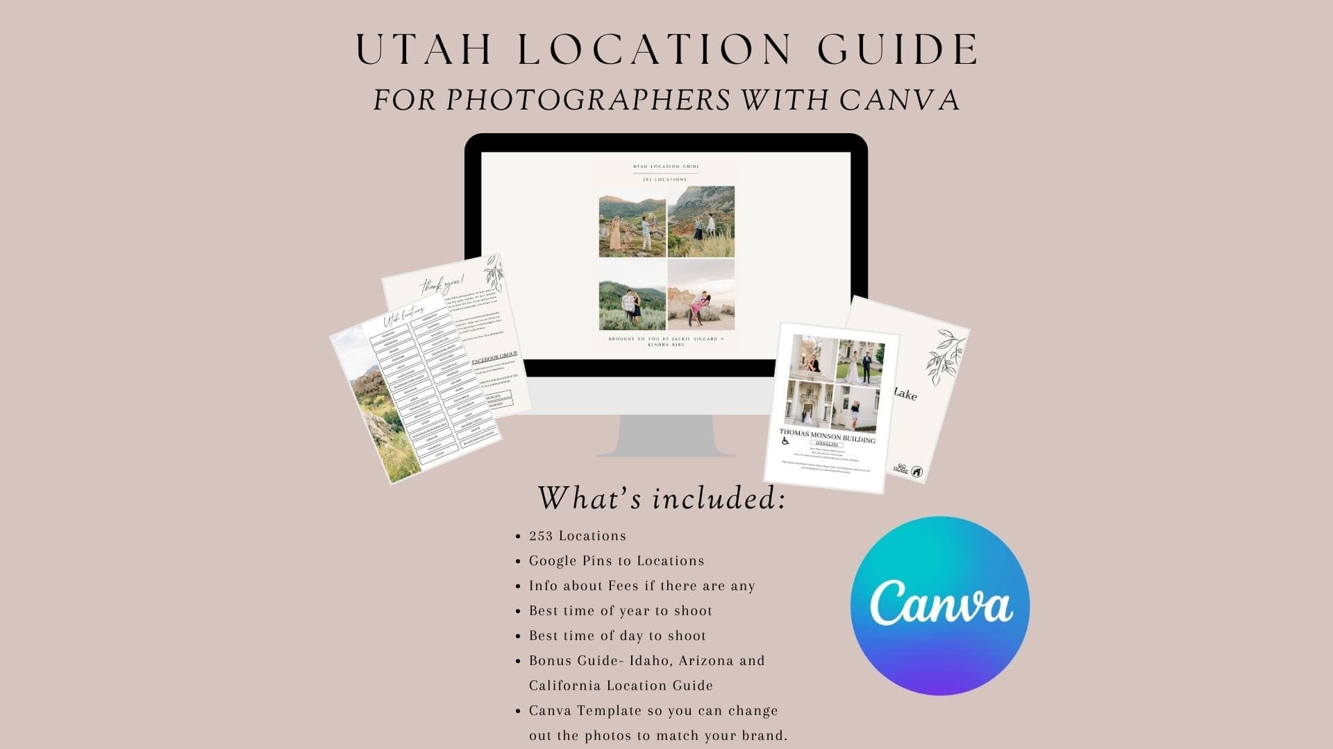 Utah Location Guide with Canva Template