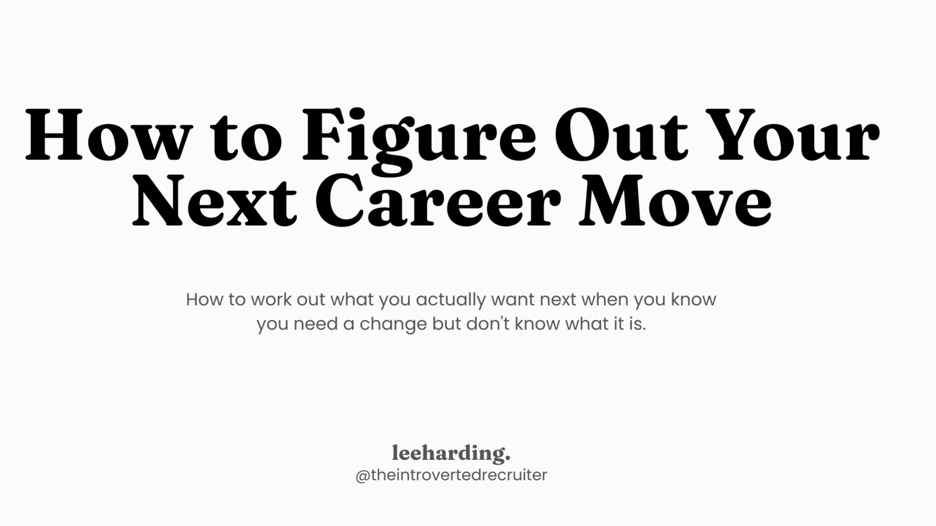 How to Figure Out Your Next Career Move