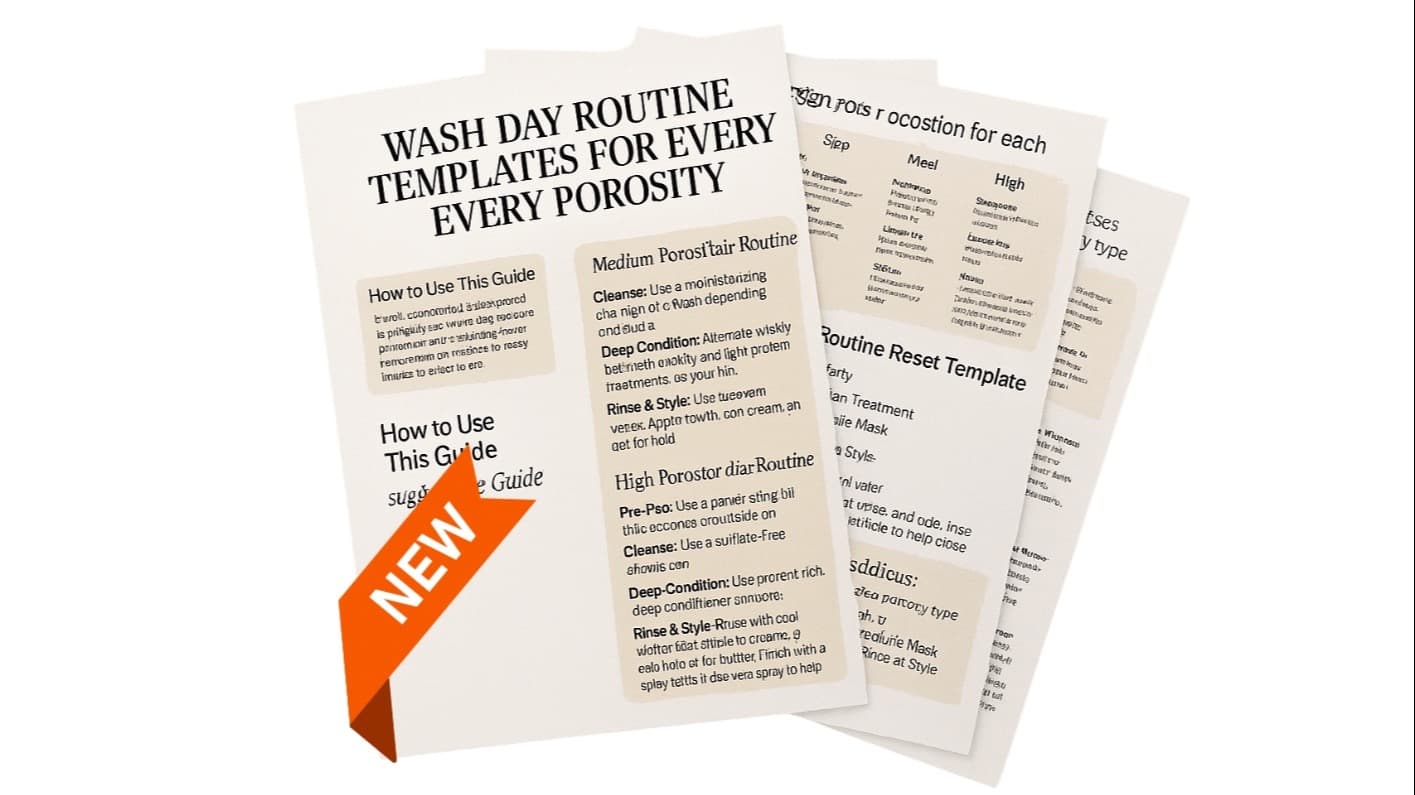 Wash Day Routine Templates for Every Porosity