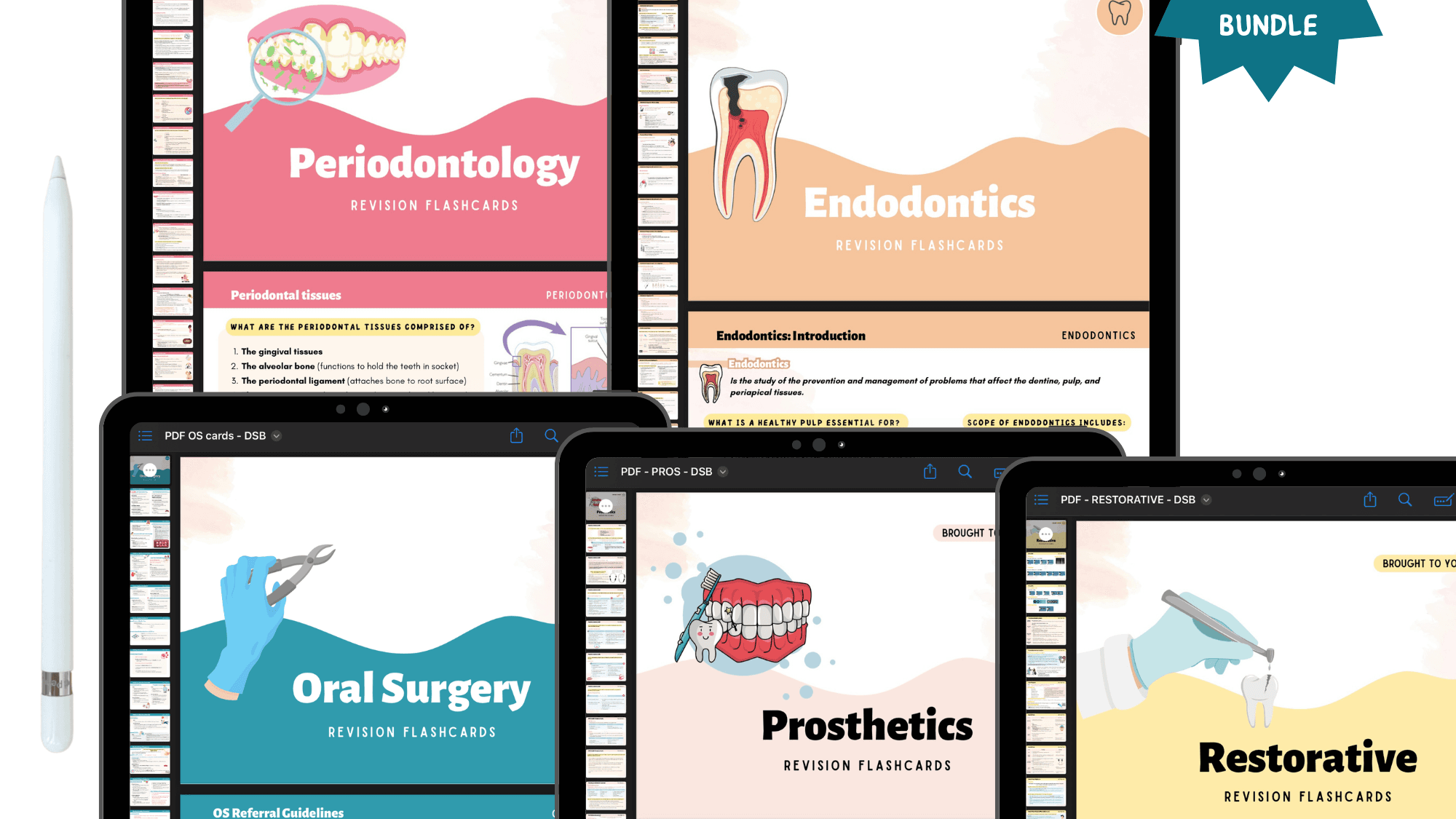 The 5-Specialty Dentistry Flashcard Bundle 