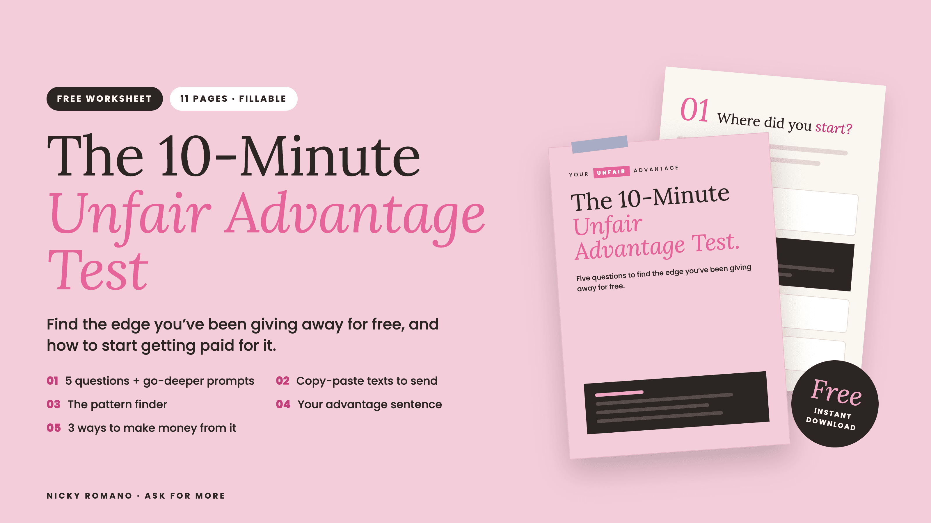 The 10-Minute Unfair Advantage Test