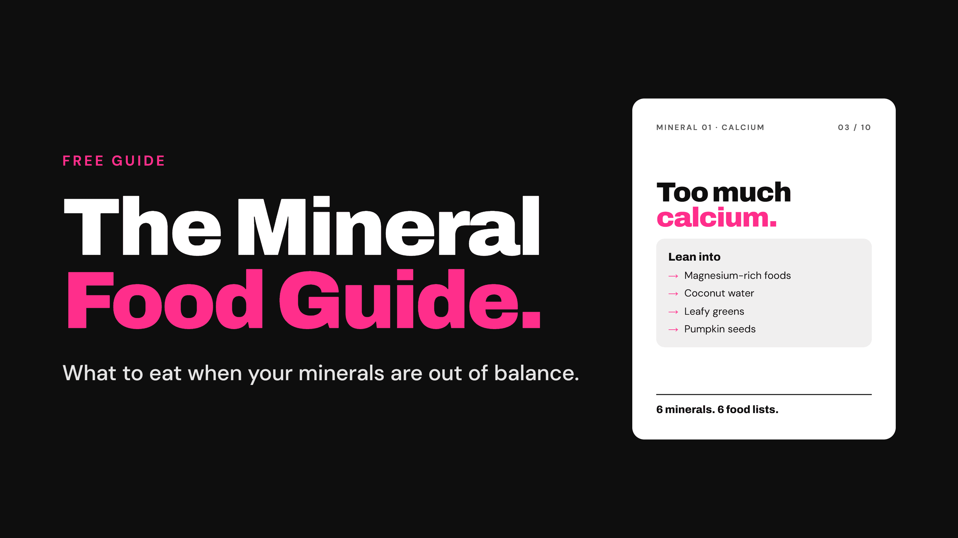 FREE: The Mineral Food Guide