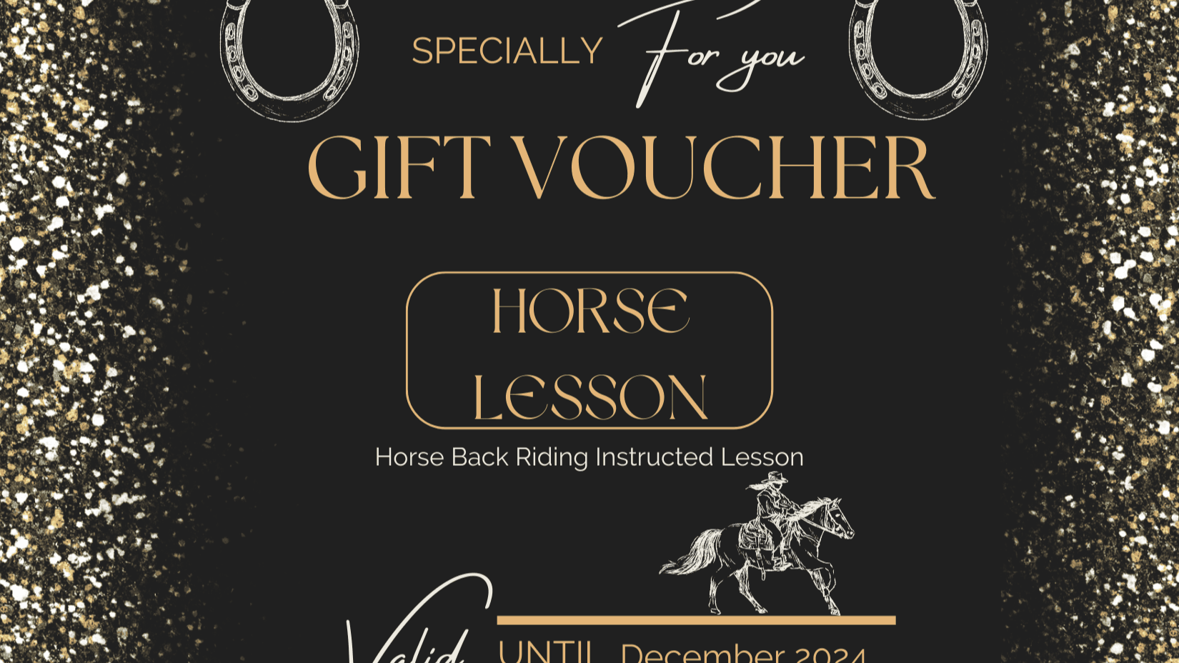 Horse Riding Gift Voucher Digital Download