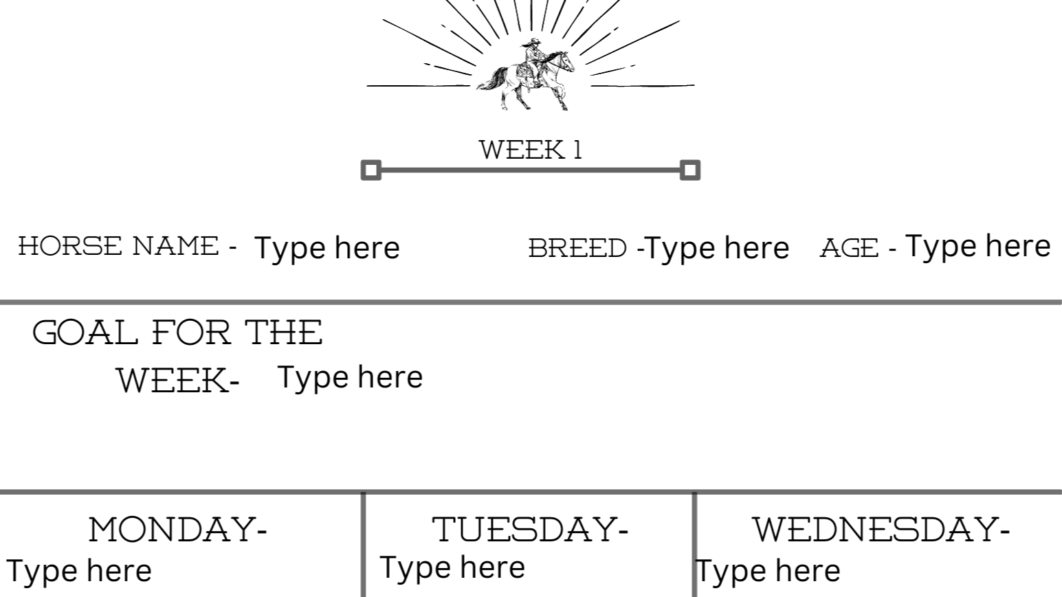 30 Day Horse Training Journal