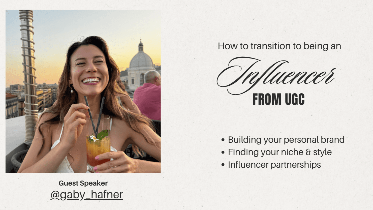 Live Training #21: From UGC to Influencing