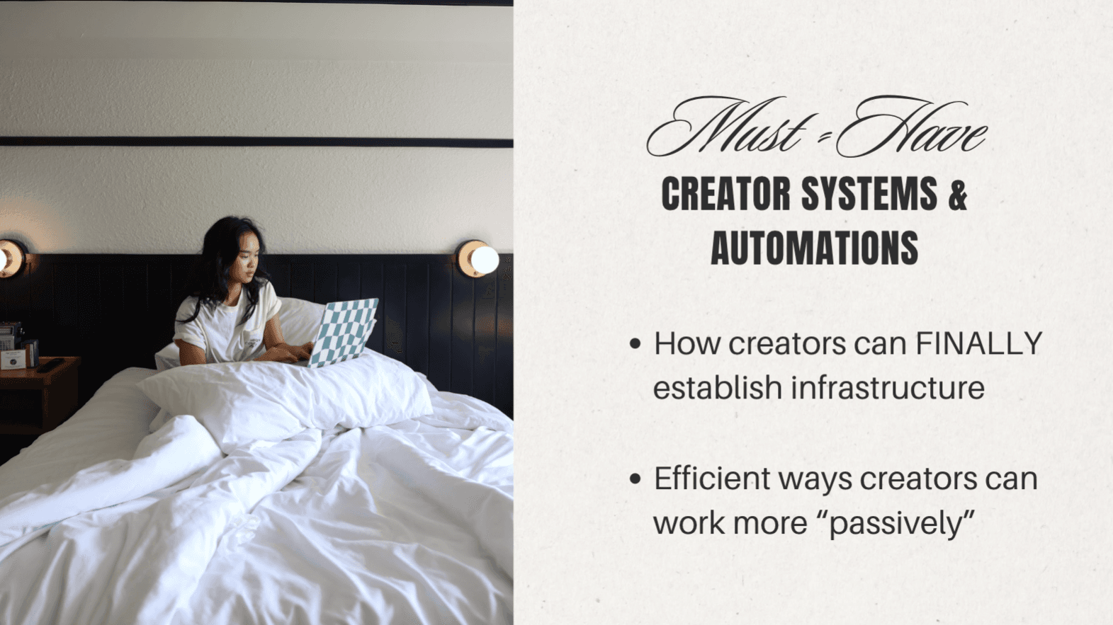 LIVE TRAINING: Creator Systems & Workflows