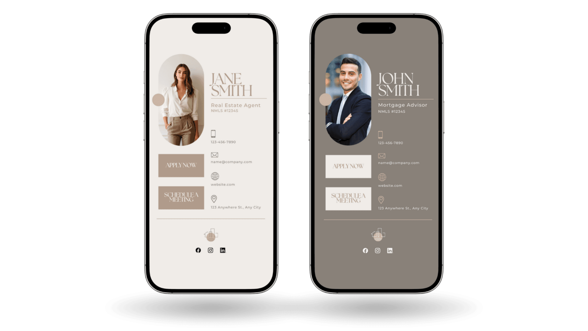 Customizable Digital Business Card Template