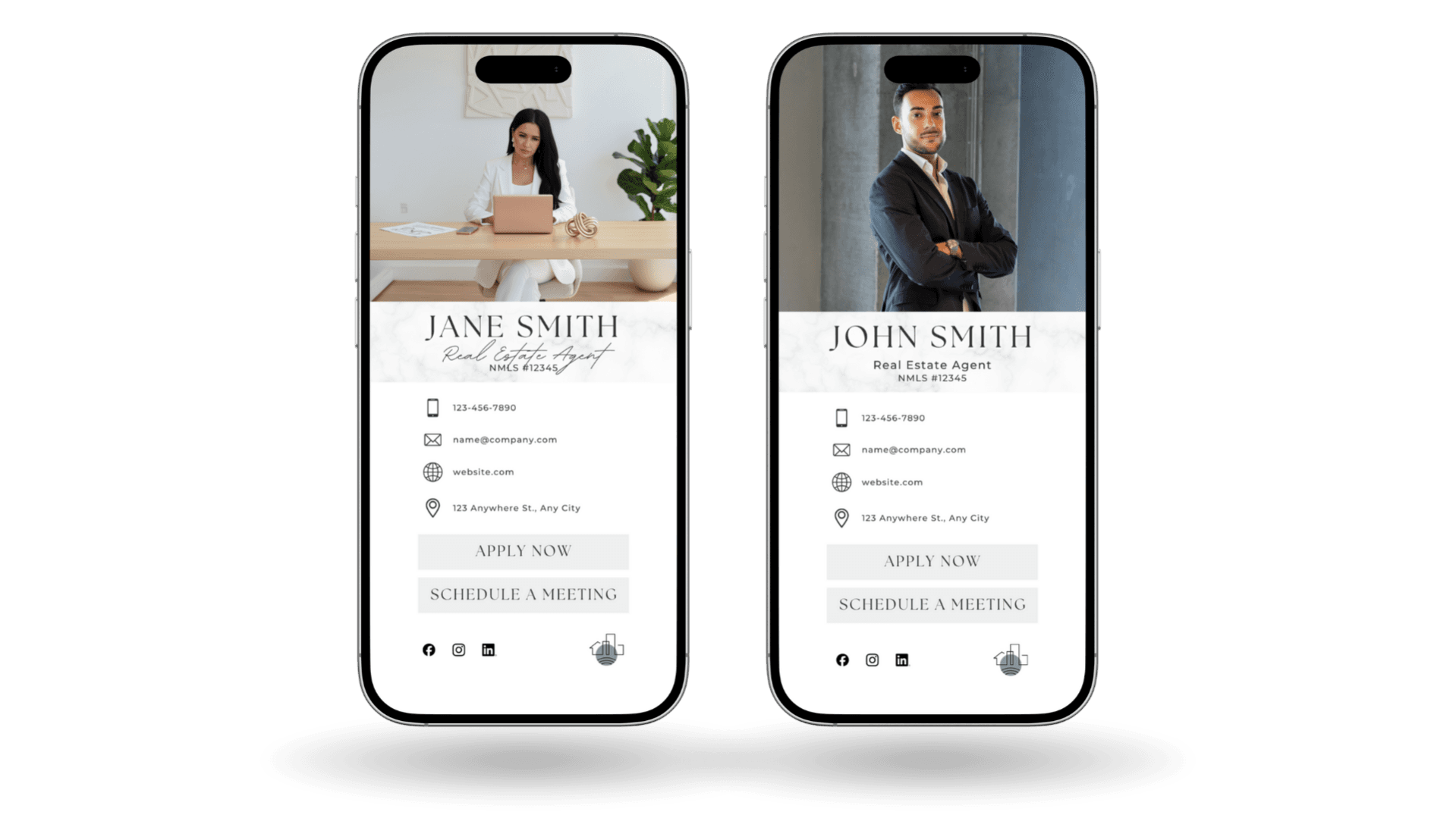Customizable Digital Business Card Template