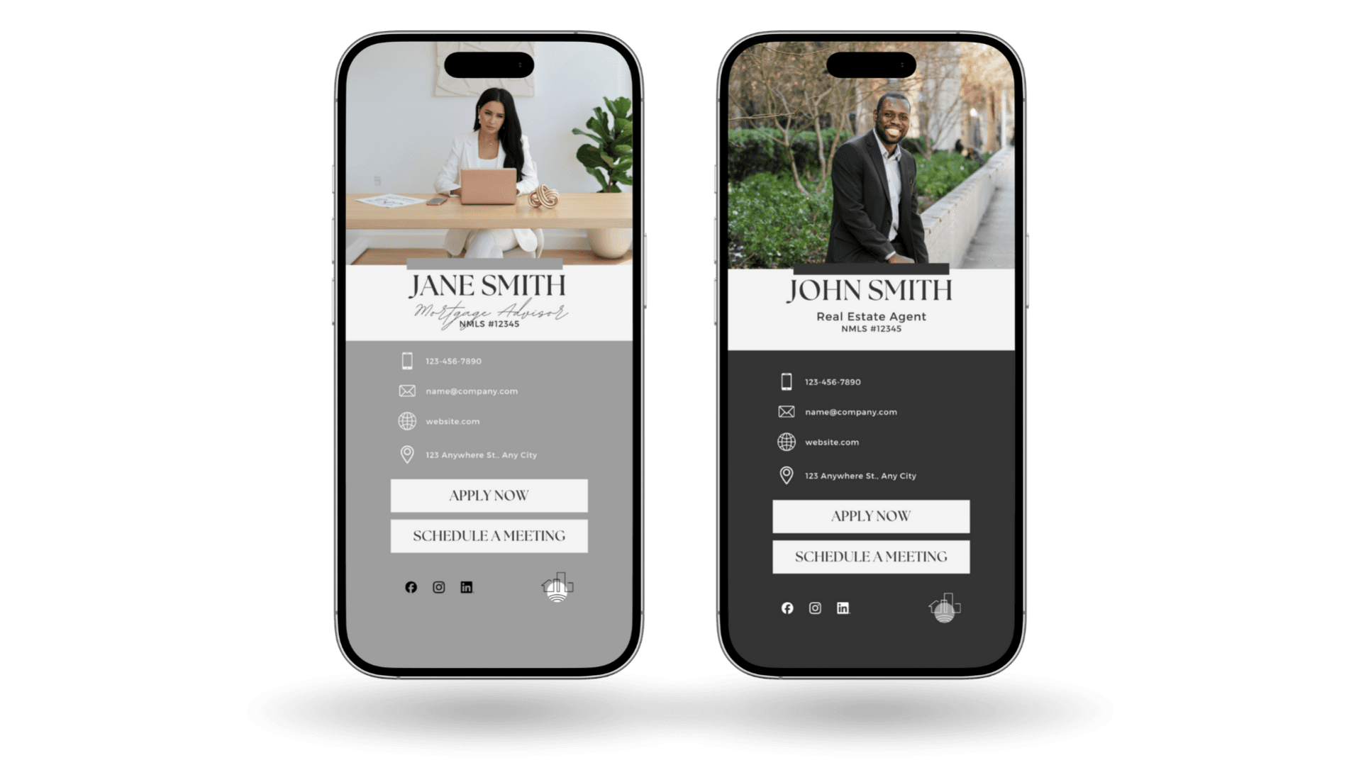 Customizable Digital Business Card Template