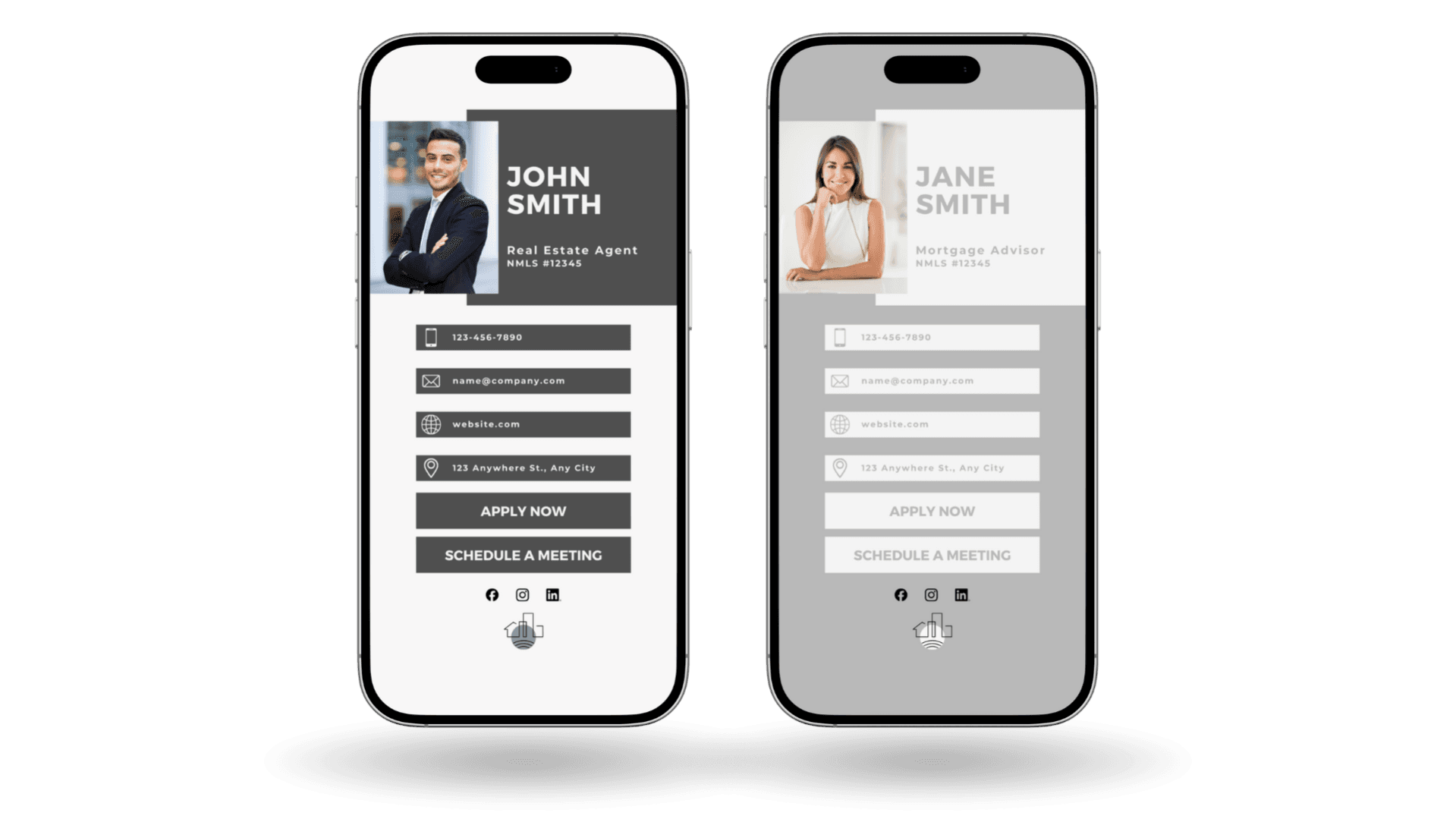 Customizable Digital Business Card Template