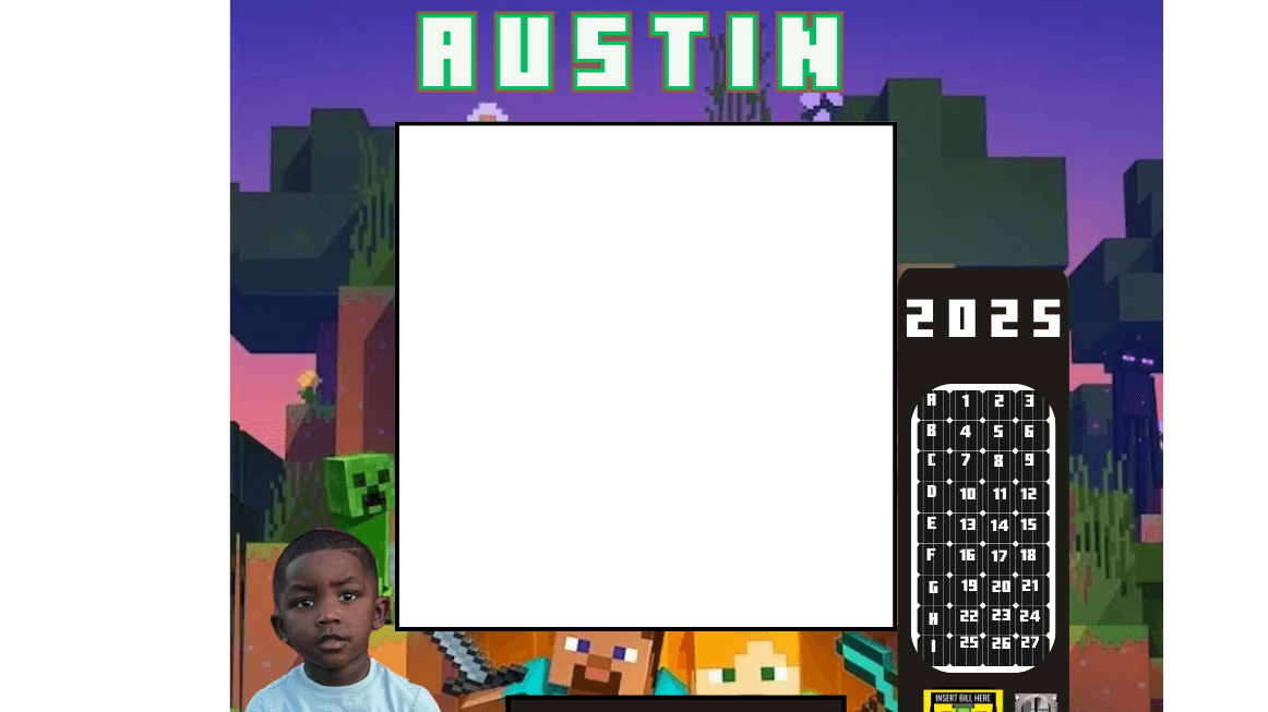 FREE -  Minecraft Themed Vending Machine Template 