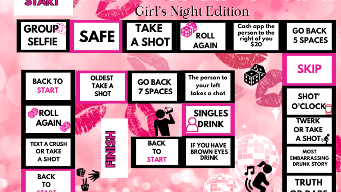 Editable Adult Game Board Template – Create & Sell