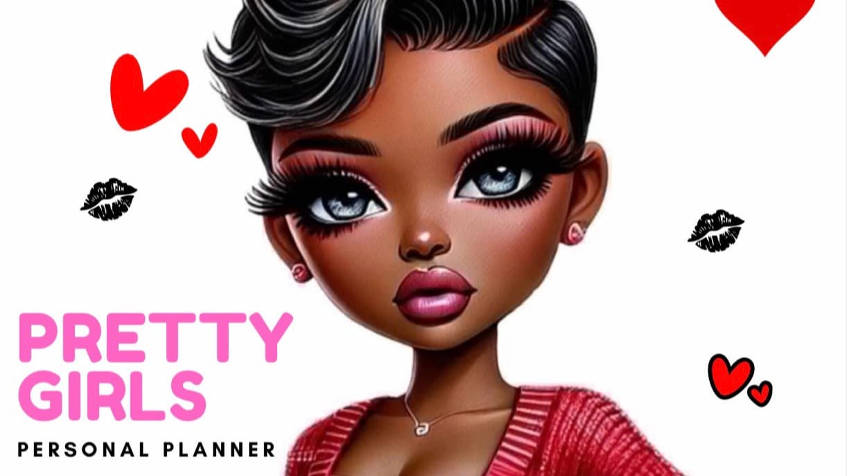 50-Page Customizable Pretty Girl Planner 