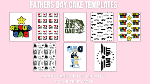 Father's Day Cake Templates