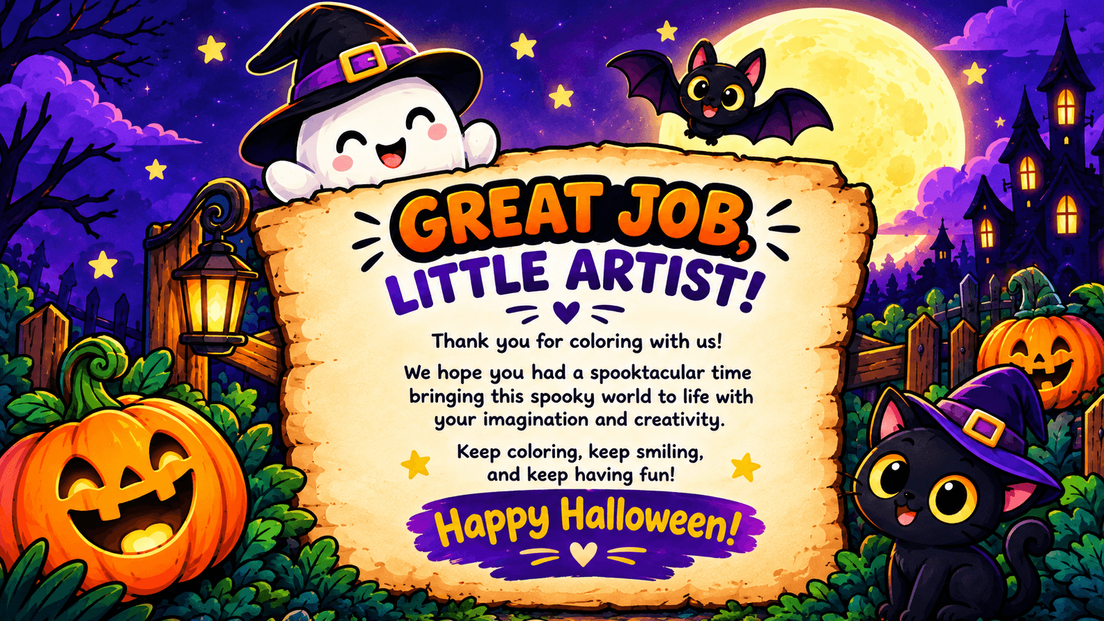 A Spooky World: A Fun Halloween Coloring Adventure