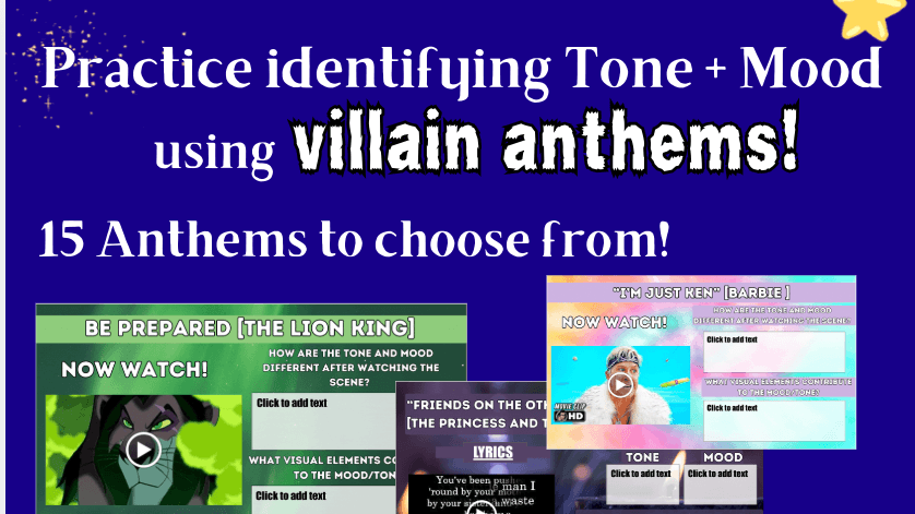 Tone, Mood, and AI? Analyzing Villain Anthems