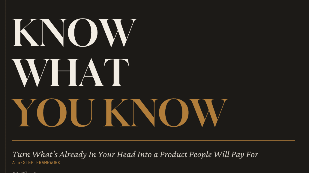 Monetize Your Knowledge