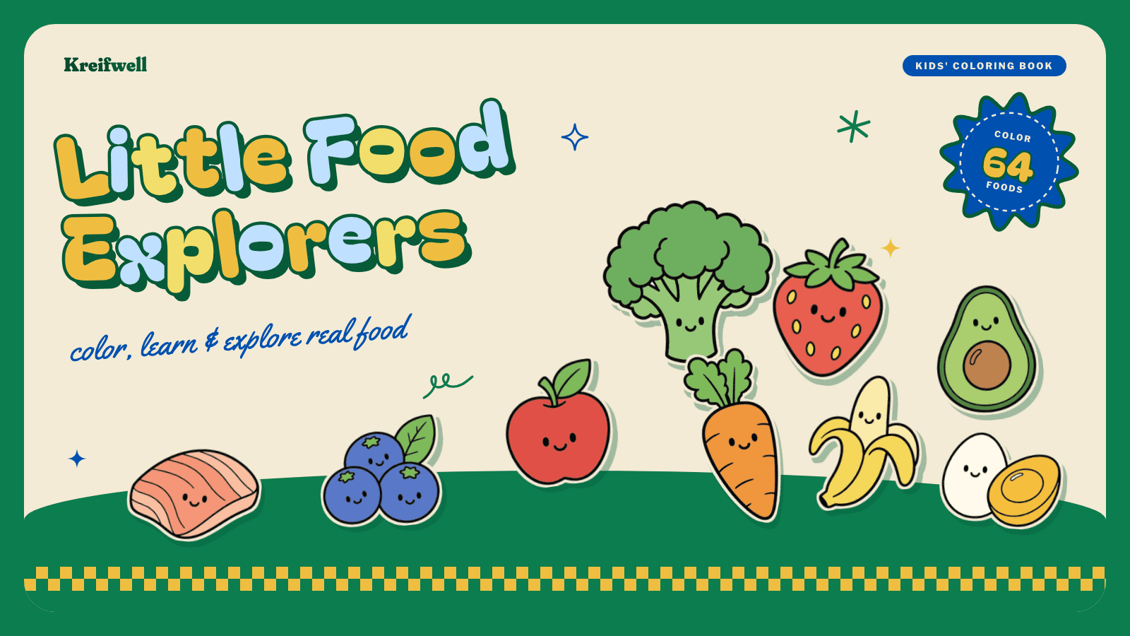 6 Little Food Explorers Coloring Book Add On