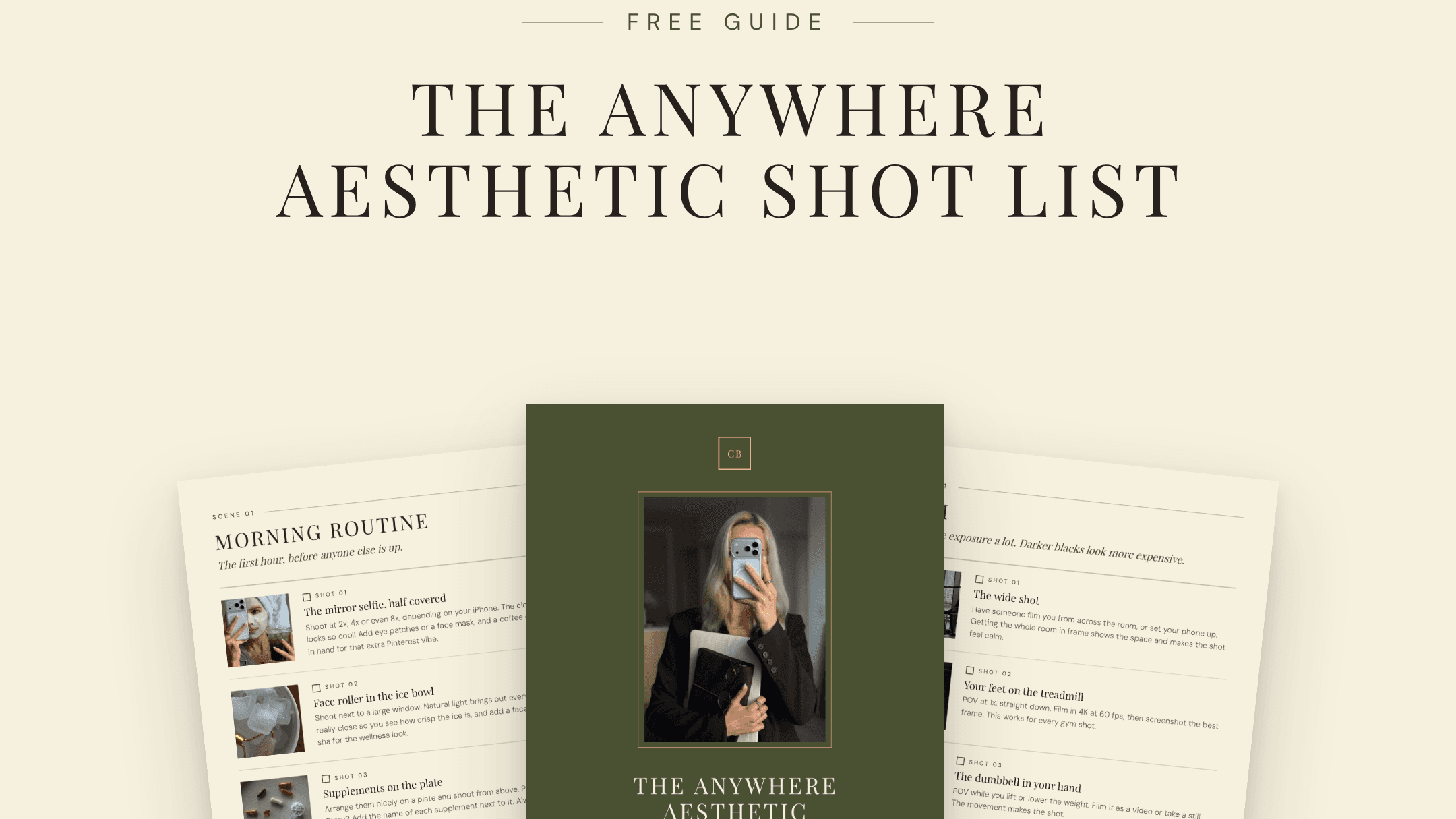 The Anywhere Aesthetic Shot List