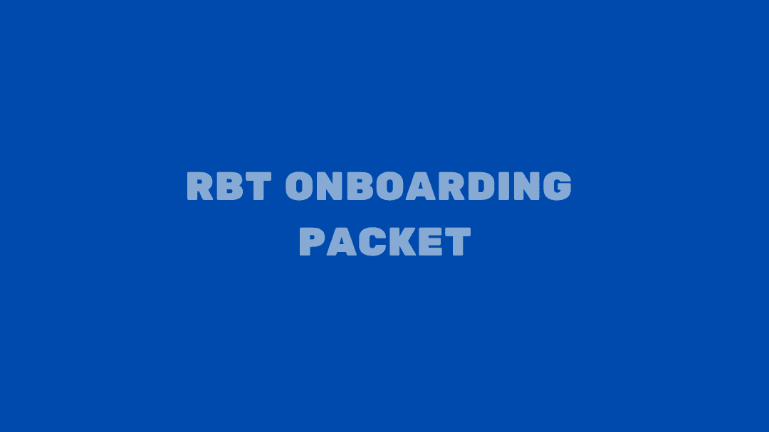 RBT ONBOARDING FORMS