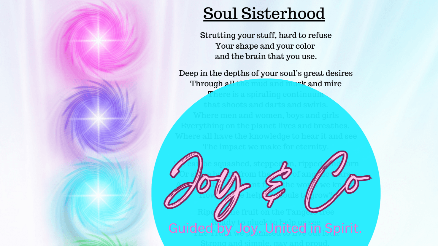 Get your "Soul Sisterhood" poem today!