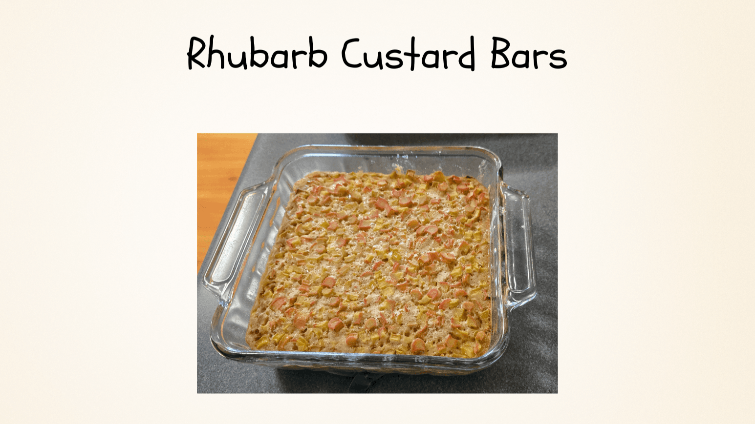 Rhubarb Custard Bars
