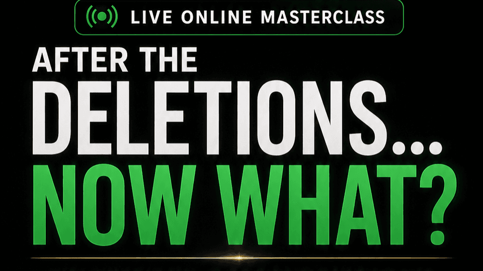 AFTER THE DELETIONS… NOW WHAT?
