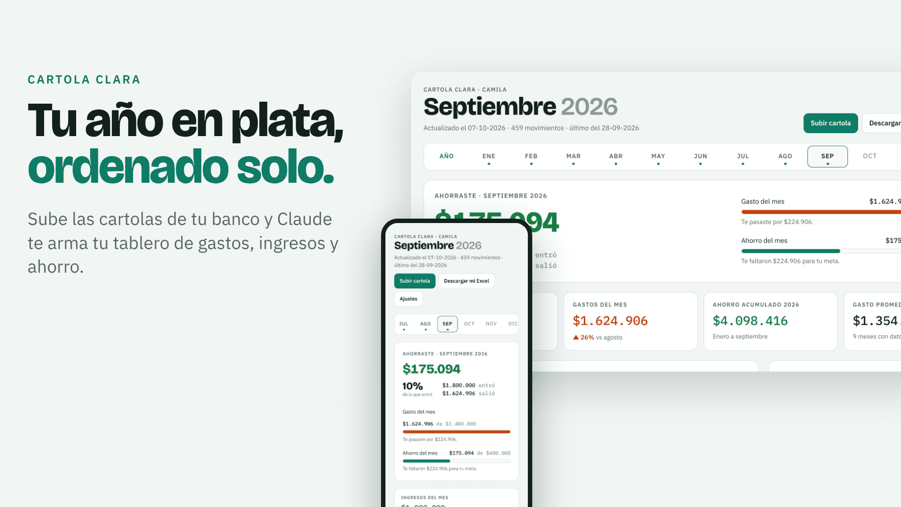 Ordena tu plata con IA: Cartola Clara
