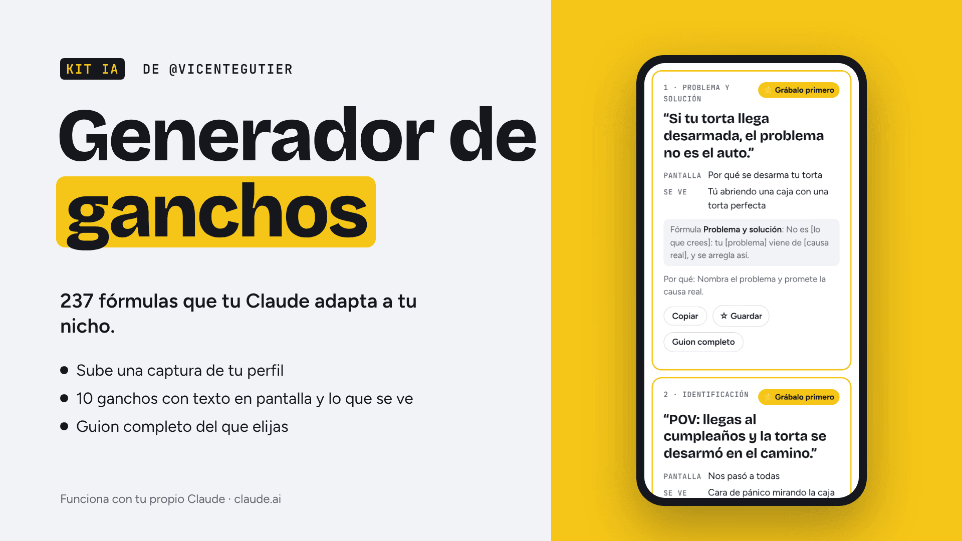 Generador de ganchos con IA