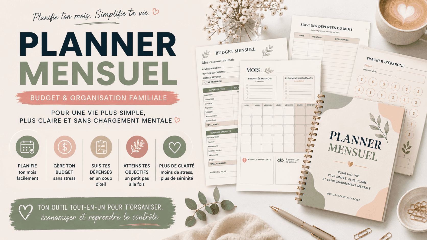 Planner Mensuel — Planifie en 15 min