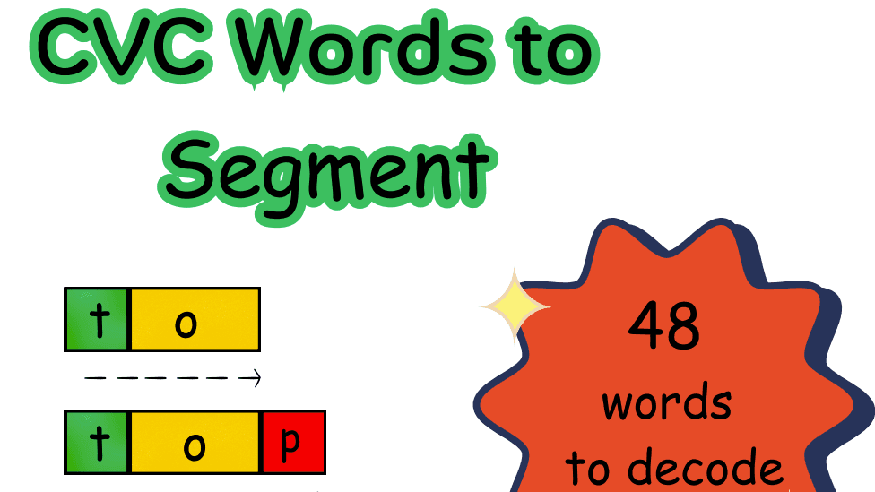 48 FREE Color coded CVC Word Cards