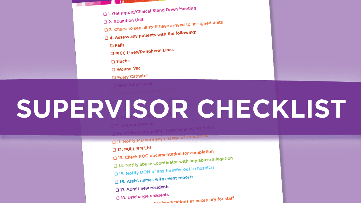 Get My Supervisor Checklist Now!