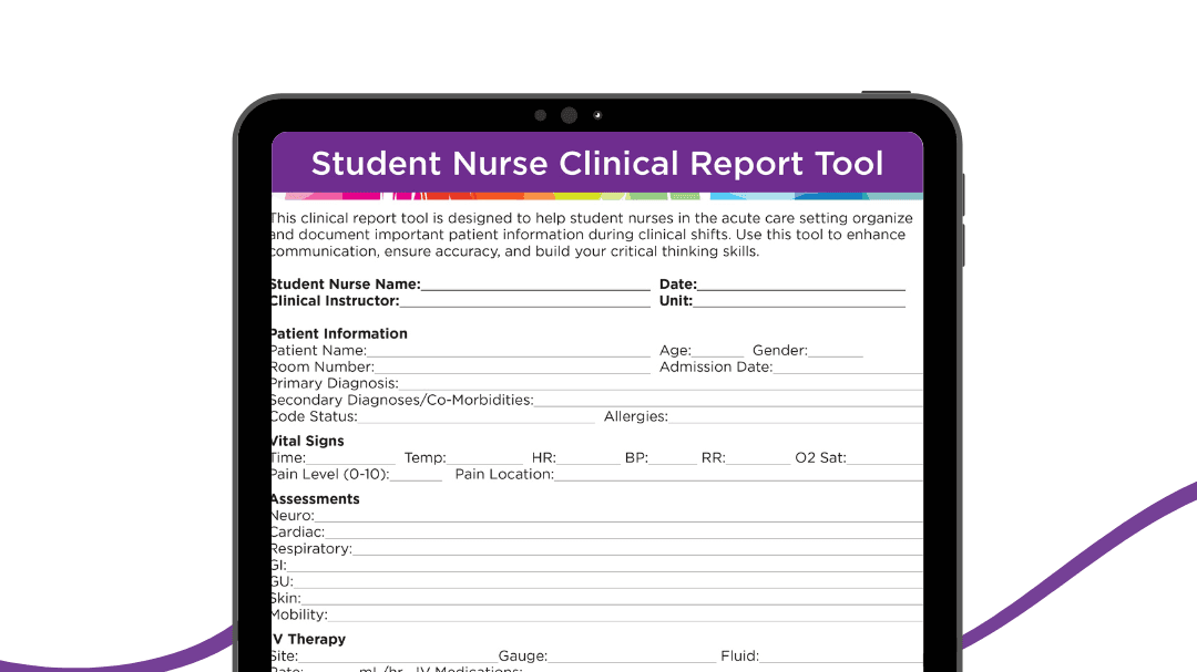 ORGANIZE YOUR CLINICAL EXPERIENCE WITH THE STUDENT
