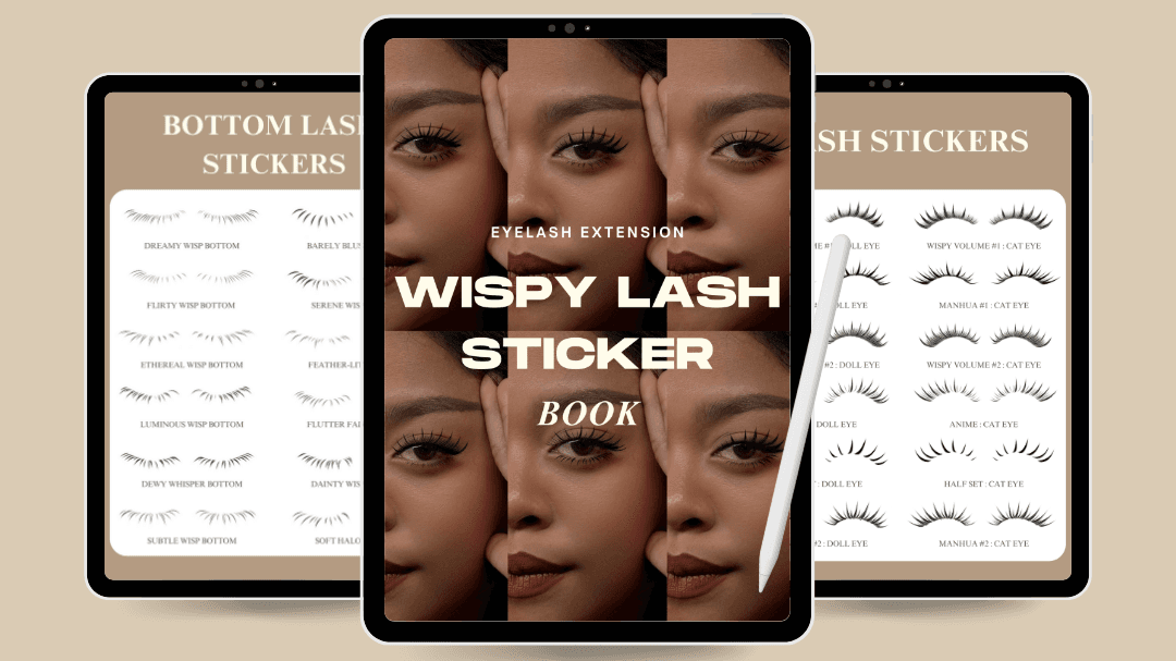Trending Wispy Eyelash Sticker Book + Mapping