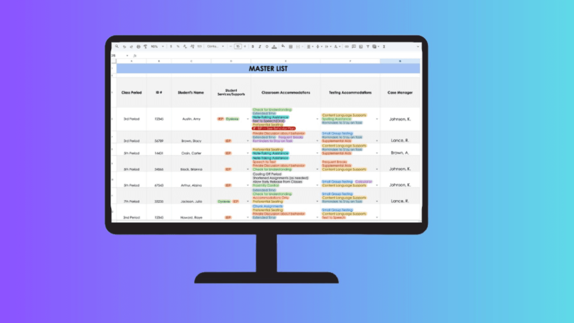 IEP & 504 Accommodation Tracker (Primary)