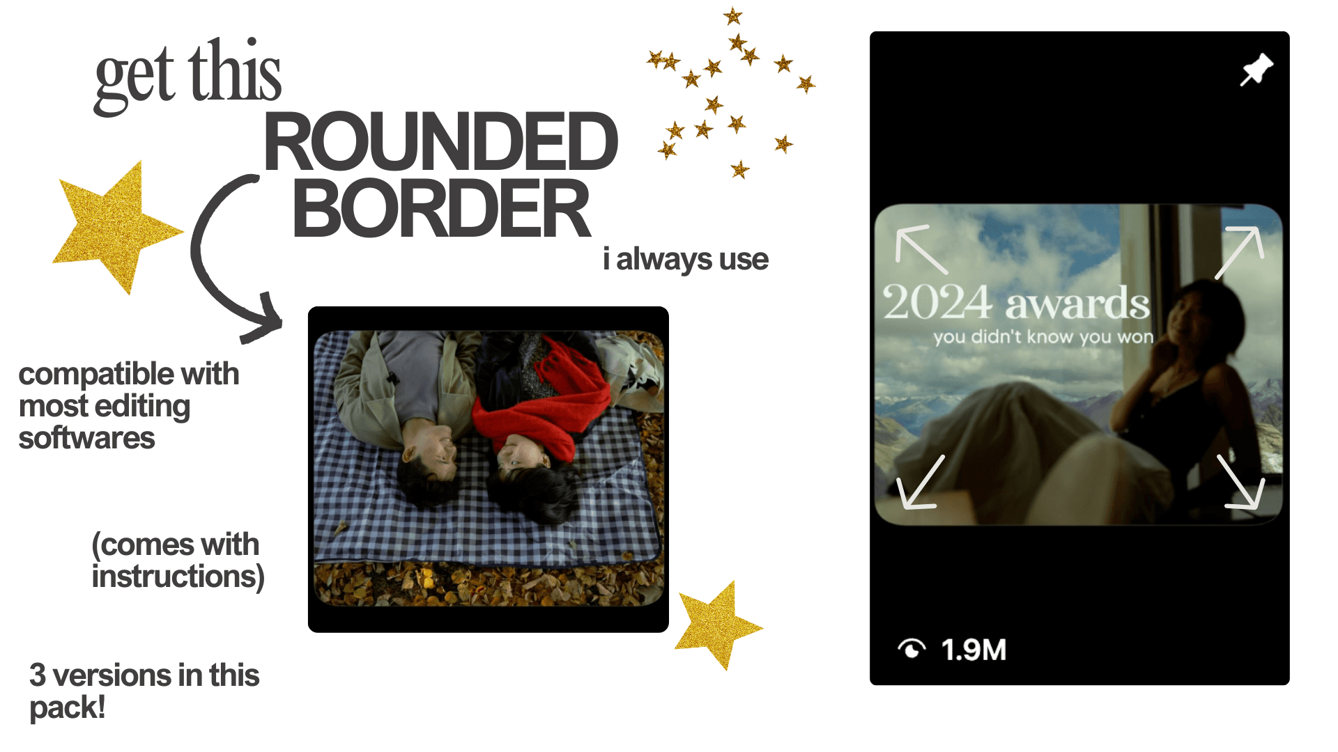 Rounded square border (Greenscreen overlay)