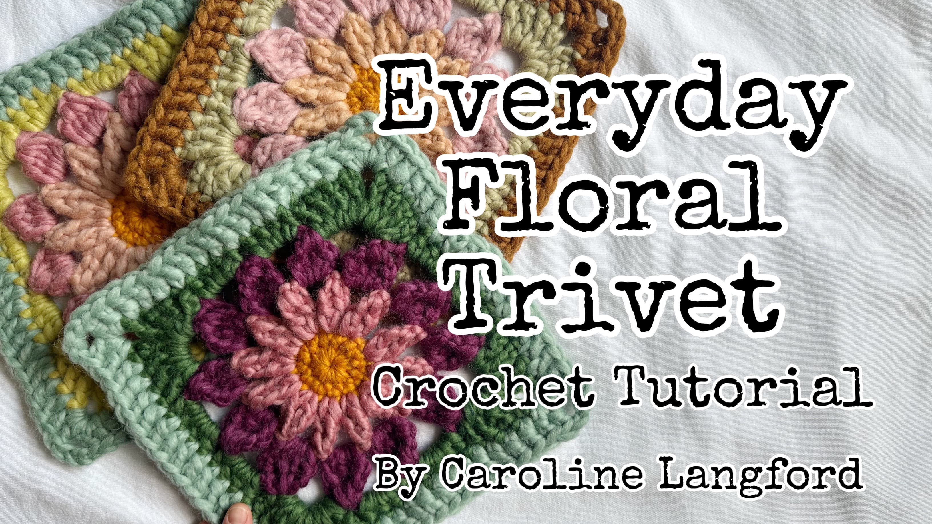 Everyday Floral Trivet Crochet Tutorial