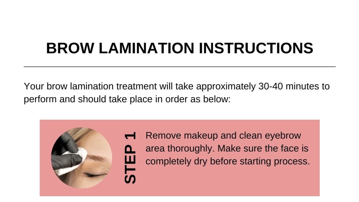 Eyebrow Lamination Manual Instant Download