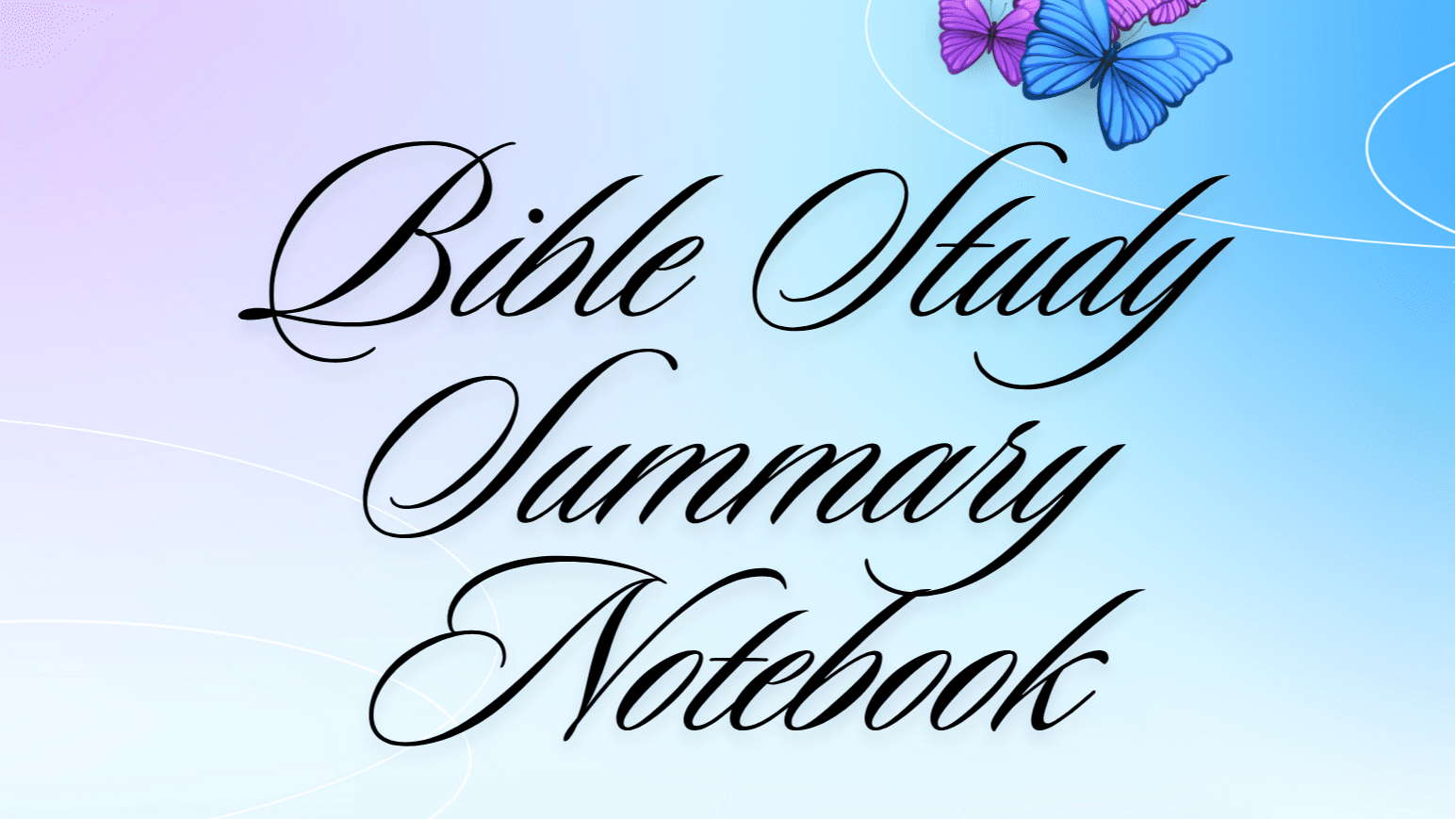 M2bM Bible Study Summary Notebook