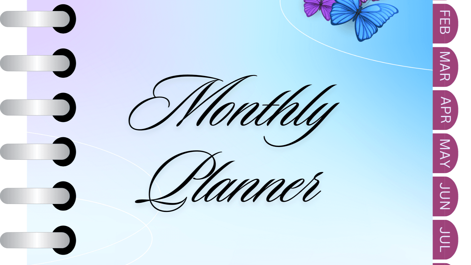 M2bM Digital Monthly Planner