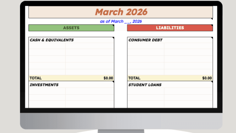 *FREE* Net Worth Template