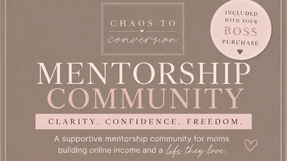 Chaos To Conversion | MY Mentorship Community