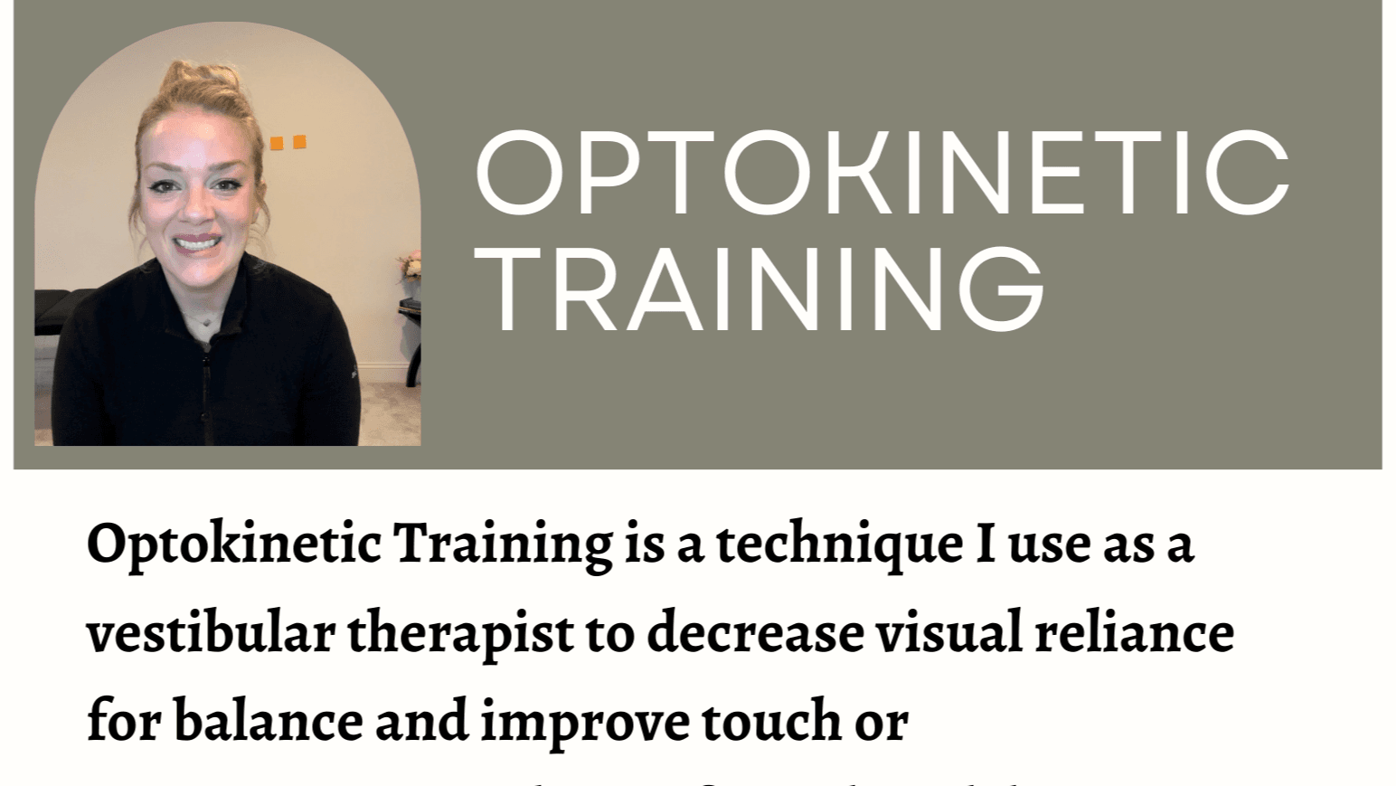 OptoKinetic Training Video for Motion Sickness