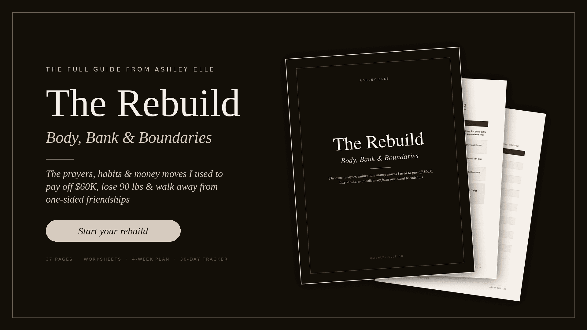 The Rebuild: Body, Bank & Boundaries