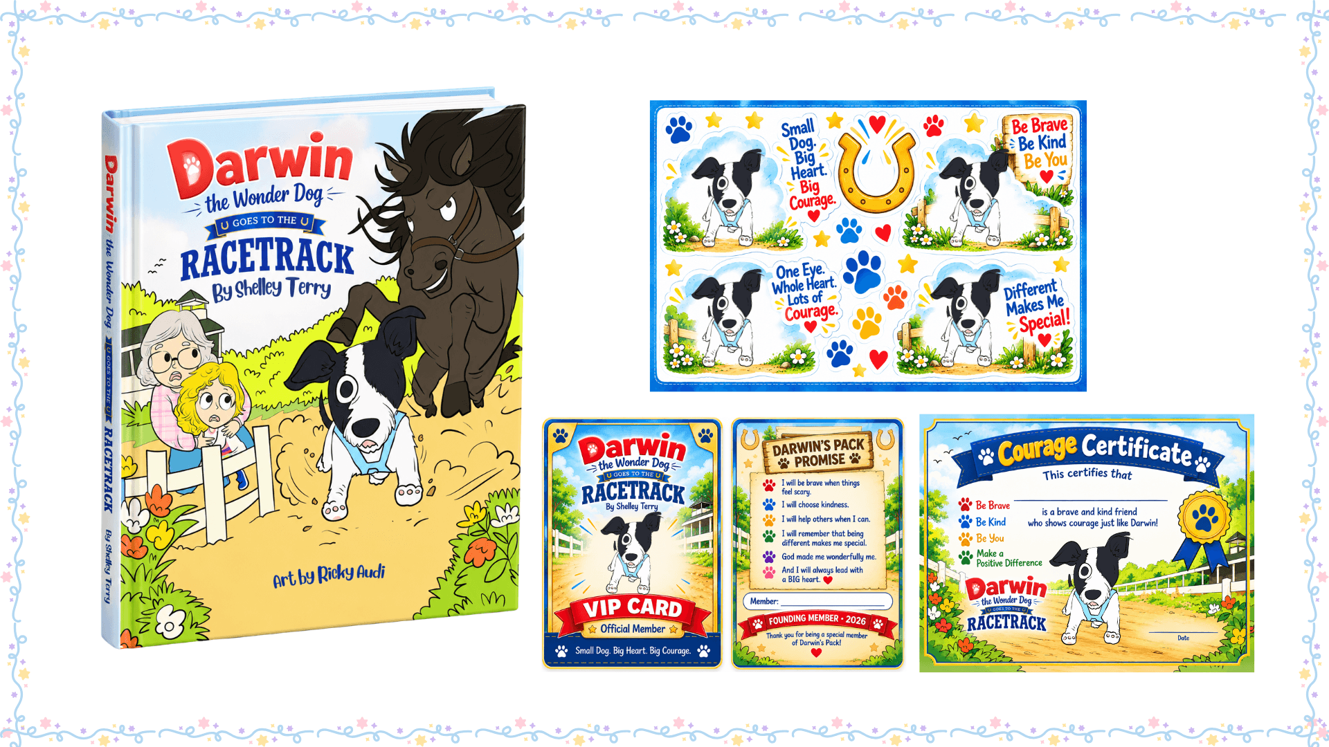 Darwin the Wonder Dog Goes to the Racetrack 2Books