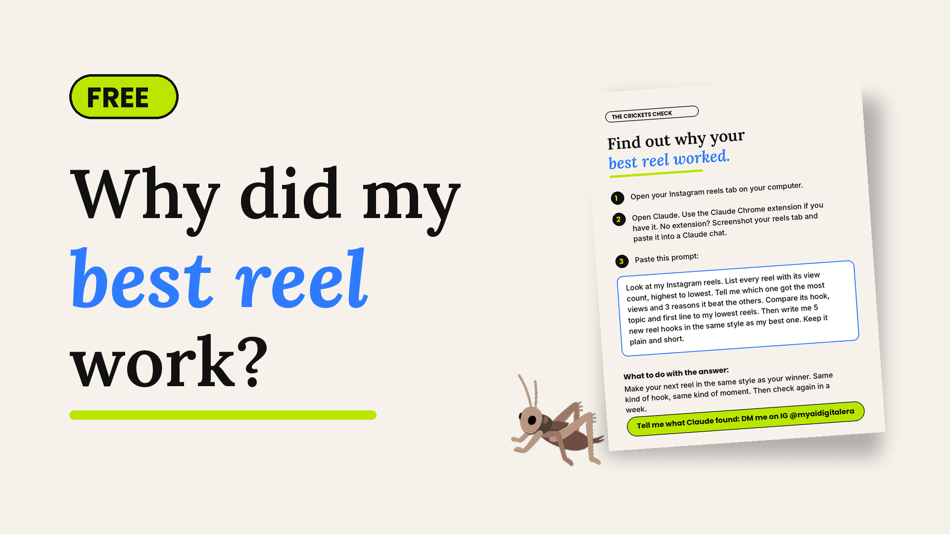 Find out why your best reel worked