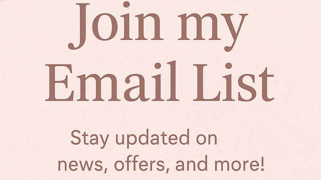 JOIN MY EMAIL LIST